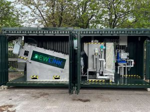 Dewatering container